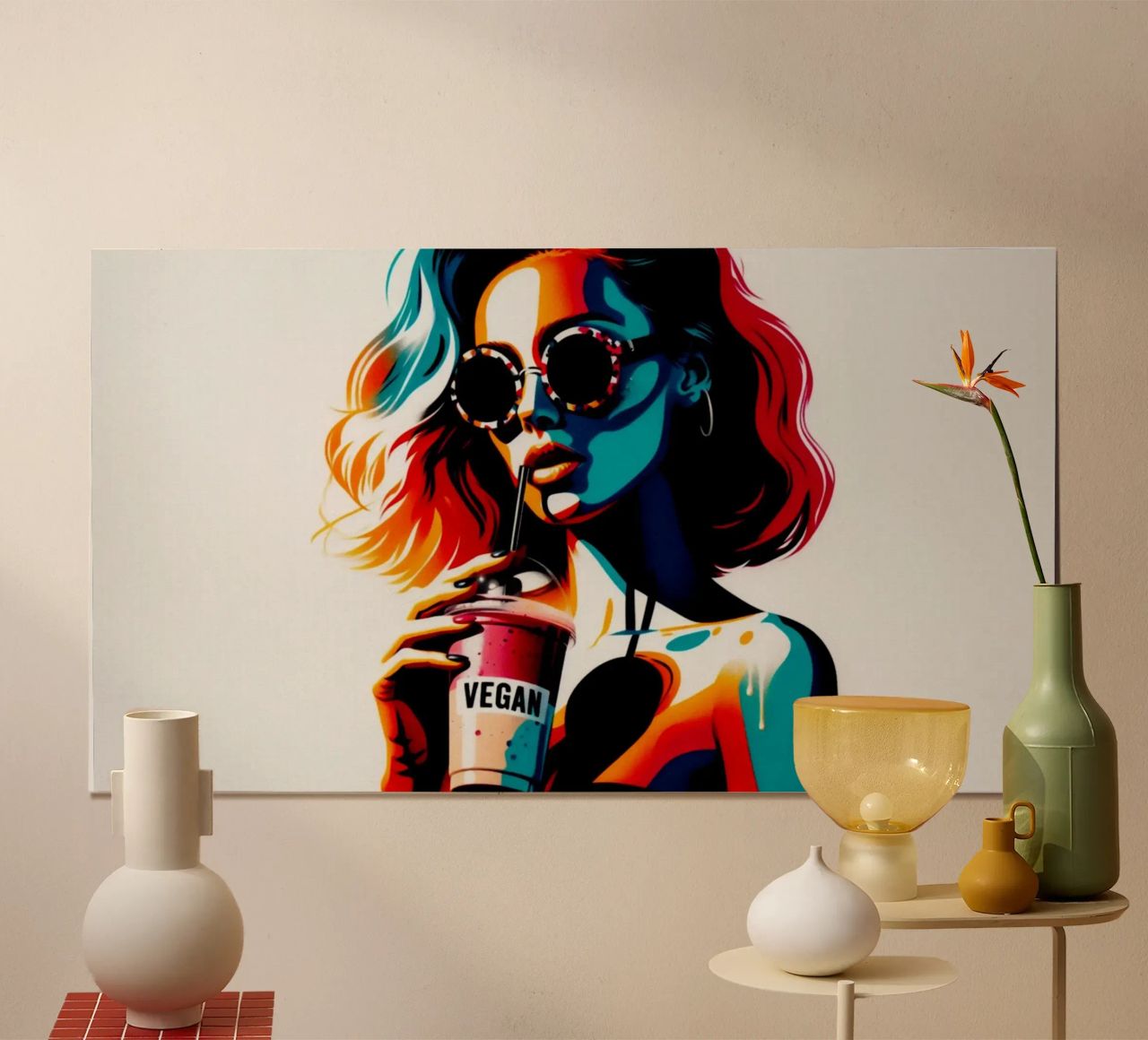 vegan smoothie – Stencil, Graffiti & Streetart Poster von STAN Z.