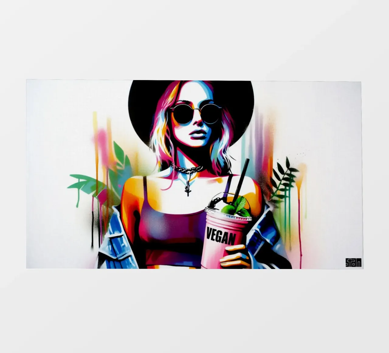 vegan smoothie – Stencil, Graffiti & Streetart pellicola backlit da STAN Z.