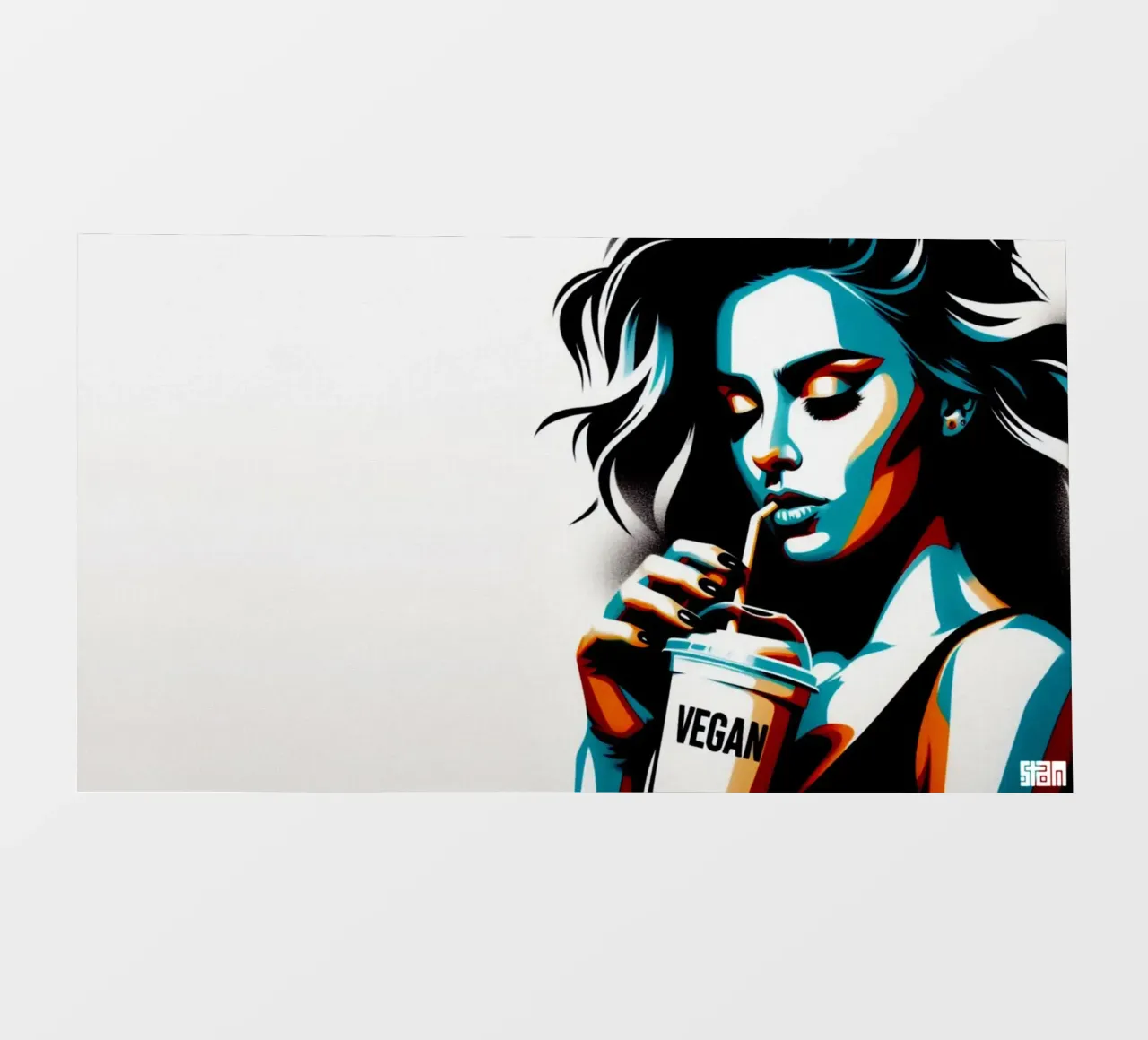 vegan smoothie – Stencil, Graffiti & Streetart telo in pvc da STAN Z.