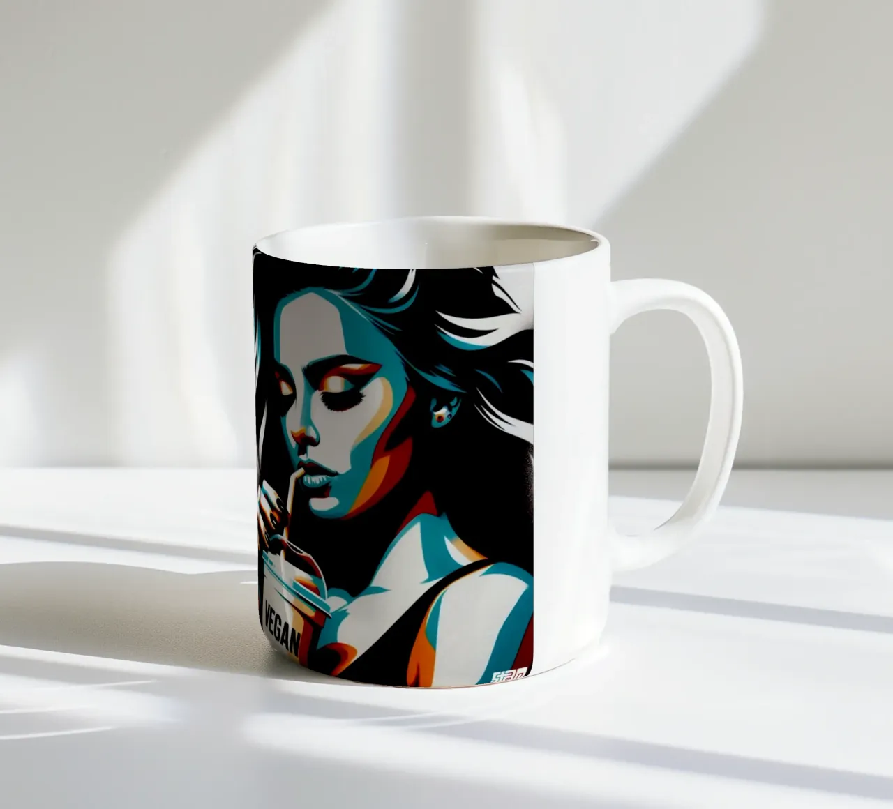 vegan smoothie – Stencil, Graffiti & Streetart tazza in ceramica da STAN Z.