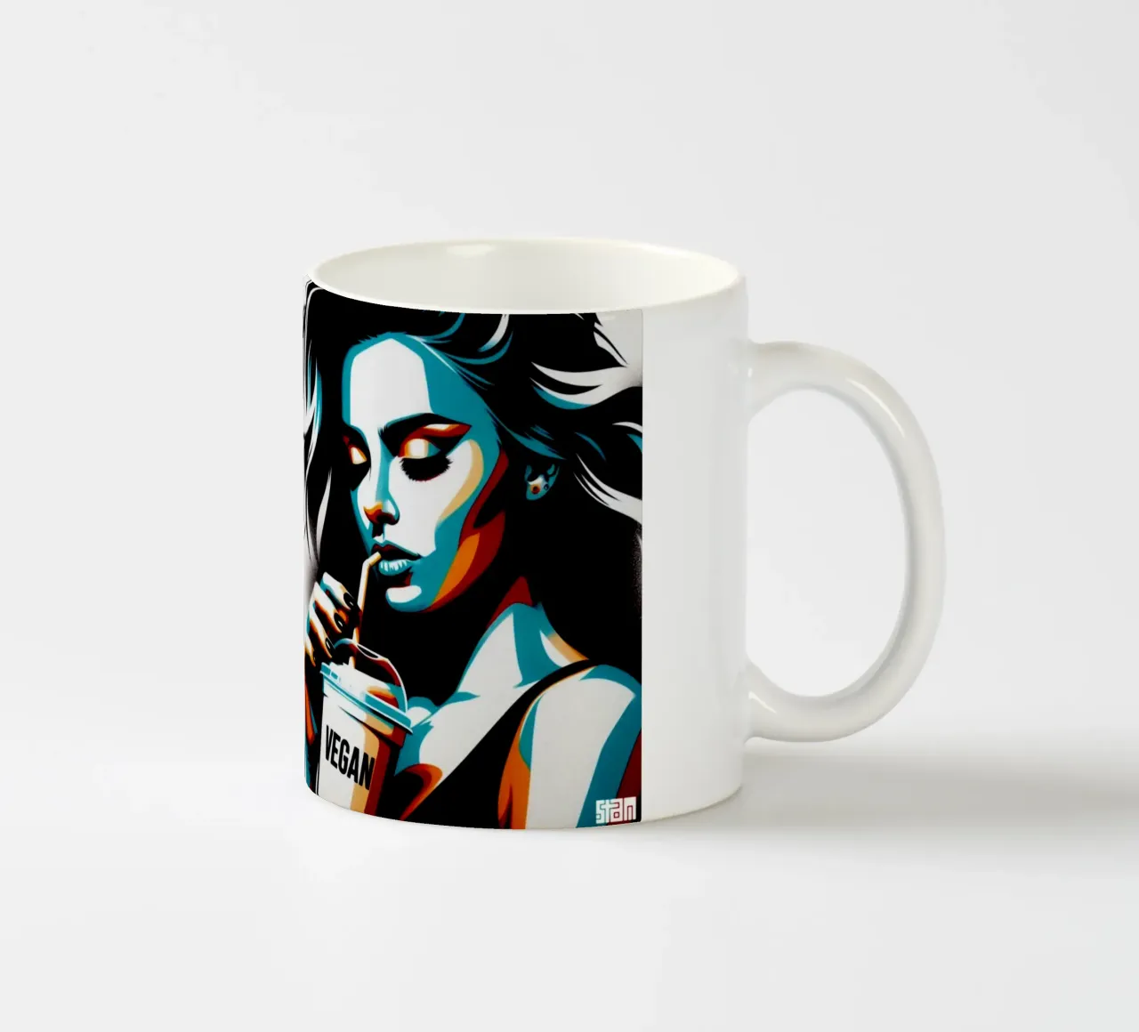 vegan smoothie – Stencil, Graffiti & Streetart tazza in ceramica da STAN Z.