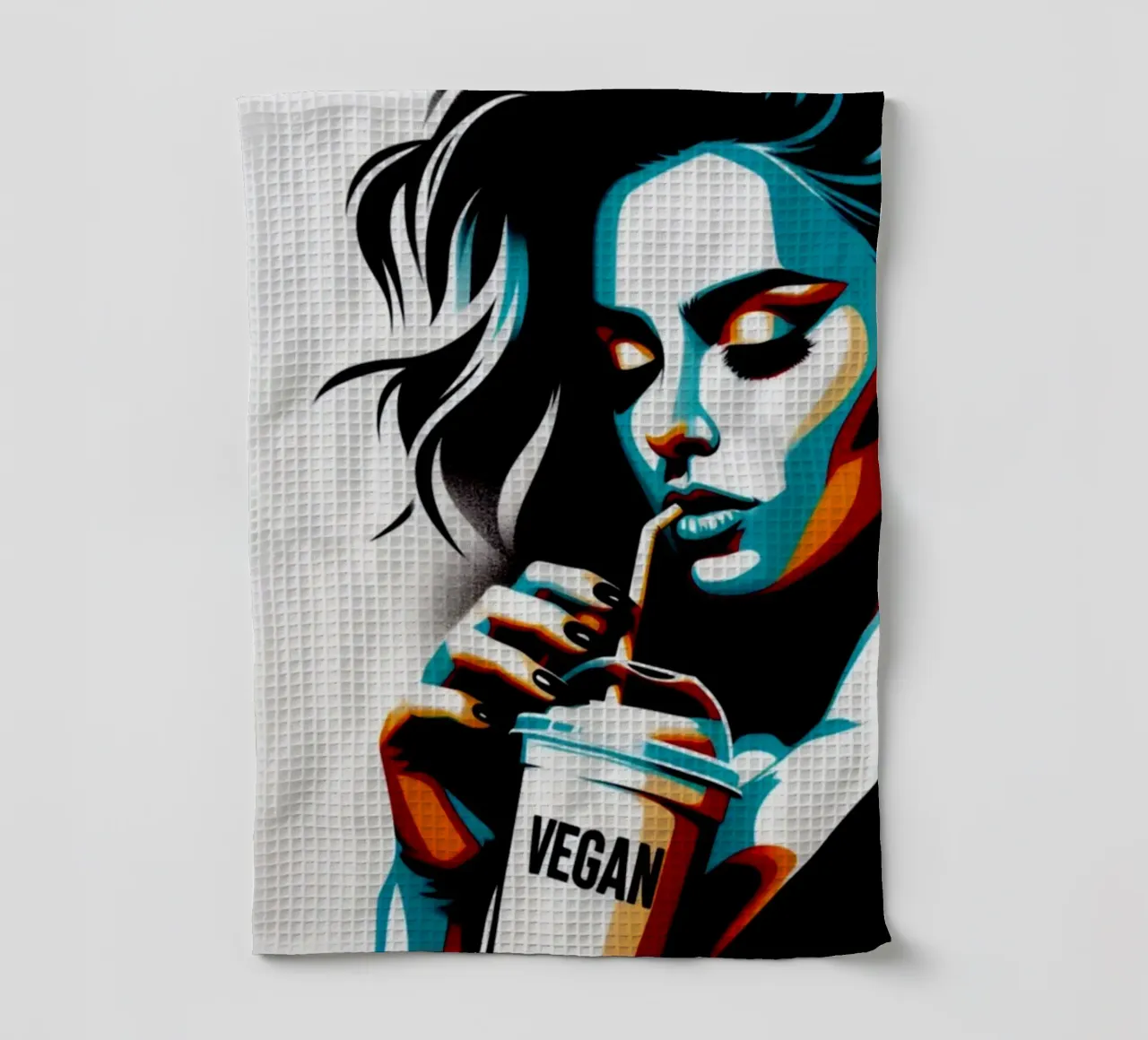 vegan smoothie – Stencil, Graffiti & Streetart torchon de STAN Z.