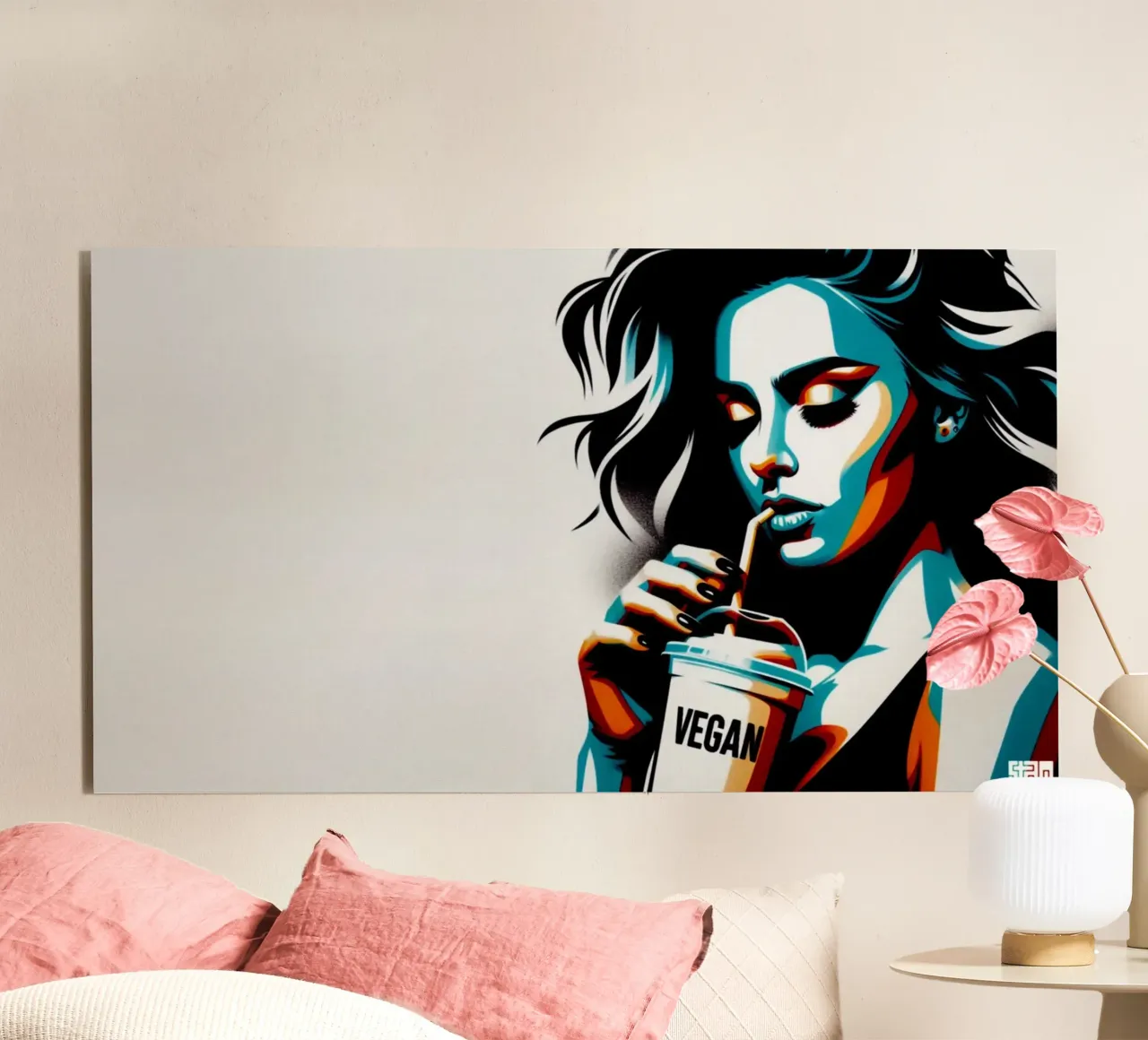 vegan smoothie – Stencil, Graffiti & Streetart alluminio dibond da STAN Z.