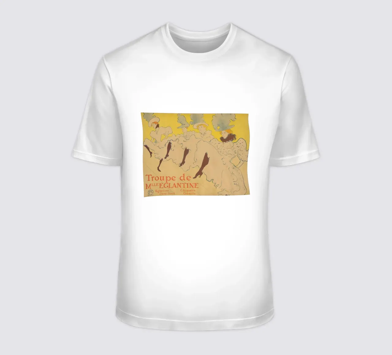 Henri de Toulouse-Lautrec - Mademoiselle Eglantine Troupe t-shirt da Timeless Artworks