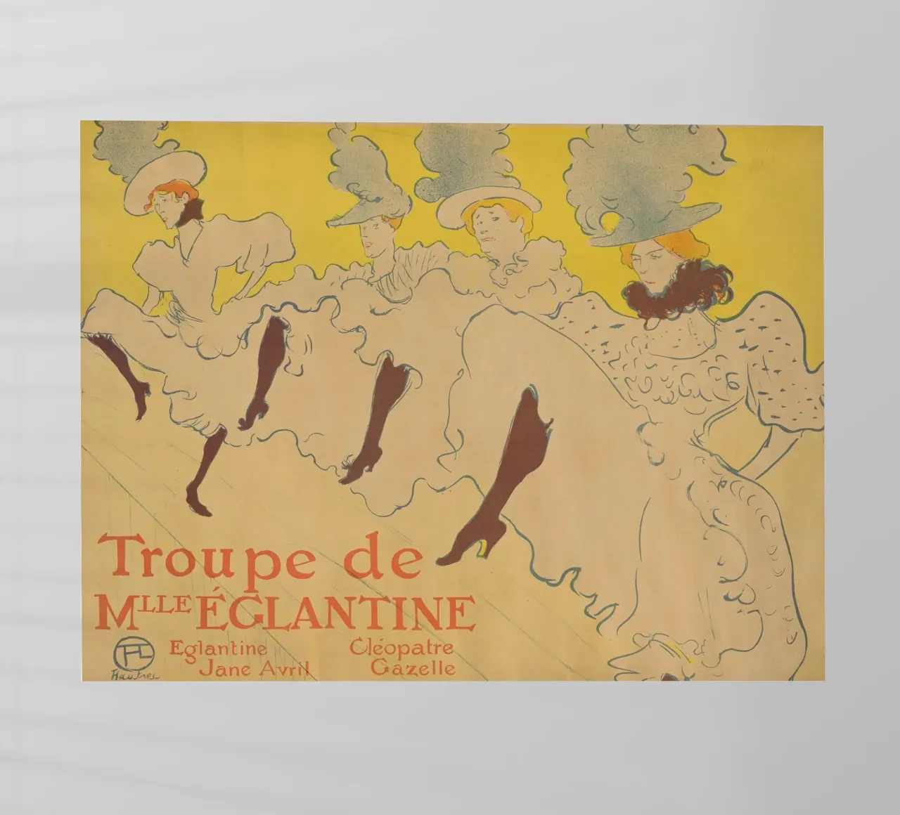 Henri de Toulouse-Lautrec - Mademoiselle Eglantine Troupe pellicola backlit da Timeless Artworks