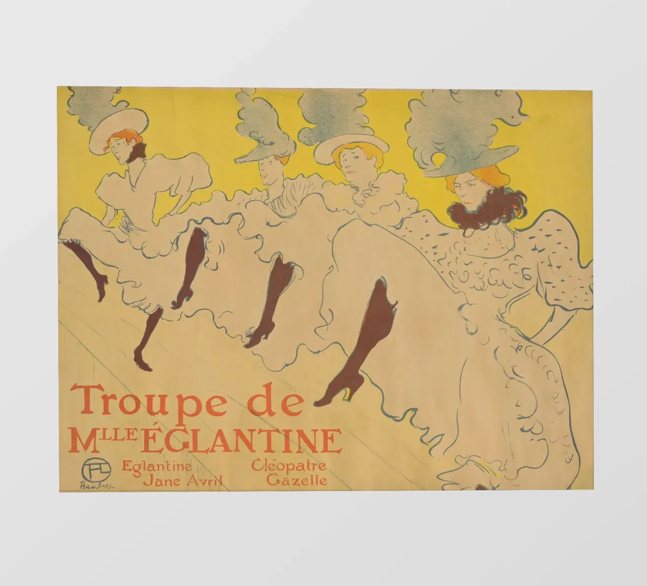 Henri de Toulouse-Lautrec - Mademoiselle Eglantine Troupe pellicola backlit da Timeless Artworks