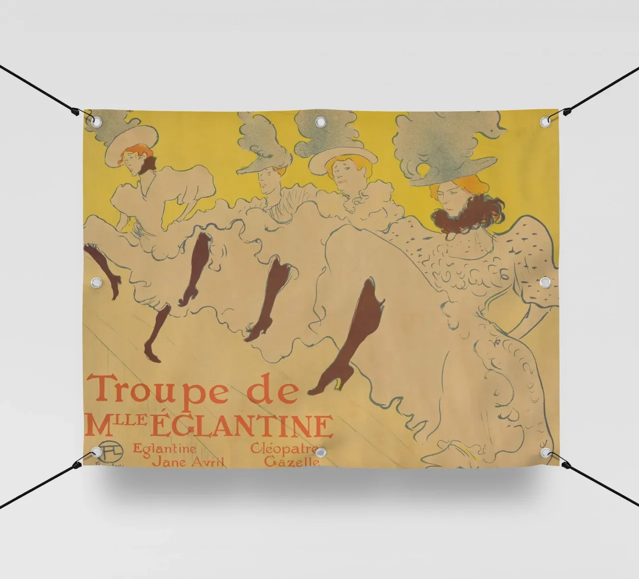 Henri de Toulouse-Lautrec - Mademoiselle Eglantine Troupe telo in pvc da Timeless Artworks