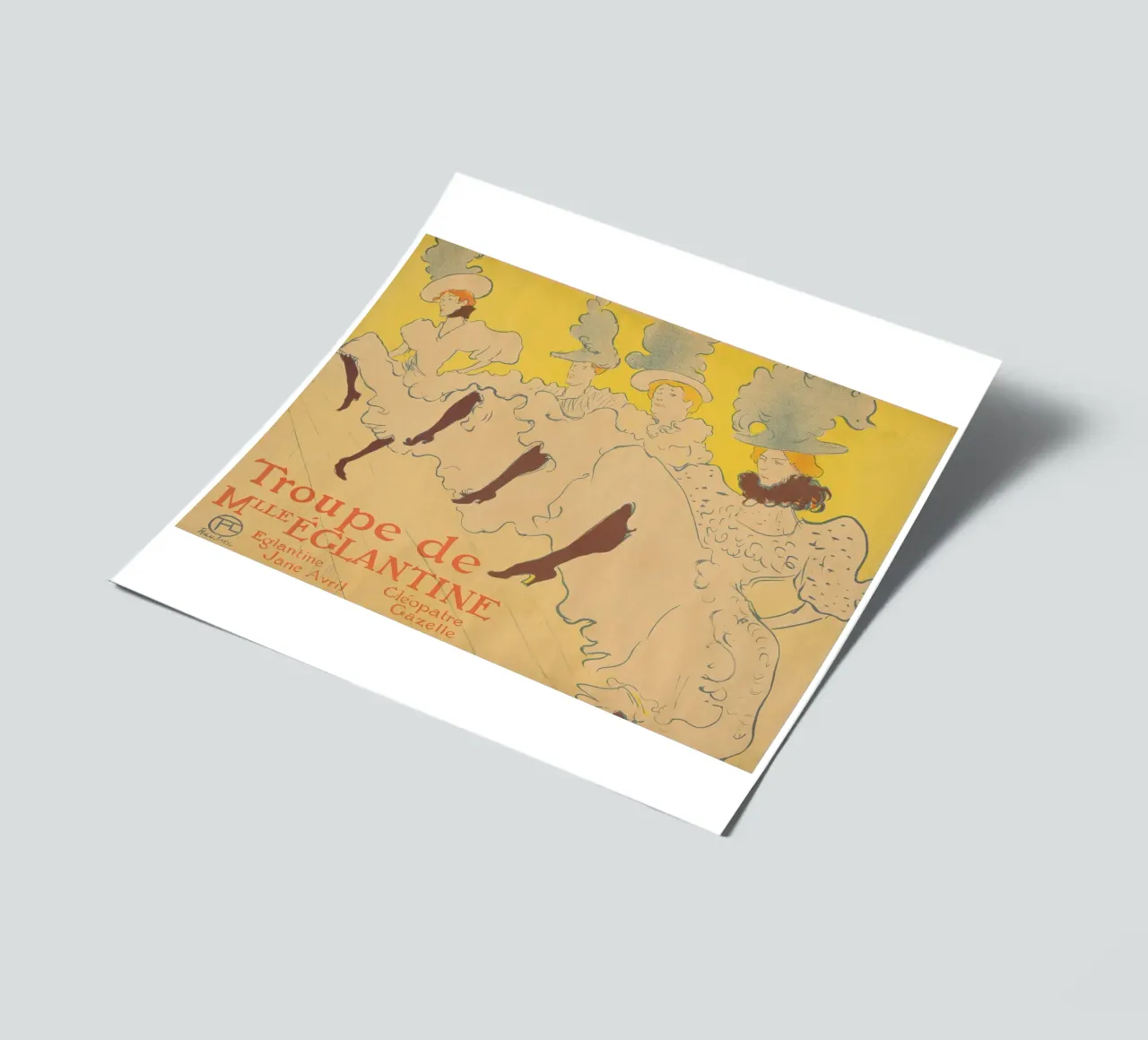 Henri de Toulouse-Lautrec - Mademoiselle Eglantine Troupe sticker sheet by Timeless Artworks