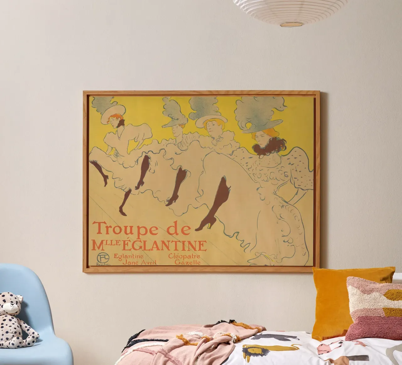 Henri de Toulouse-Lautrec - Mademoiselle Eglantine Troupe alluminio dibond da Timeless Artworks