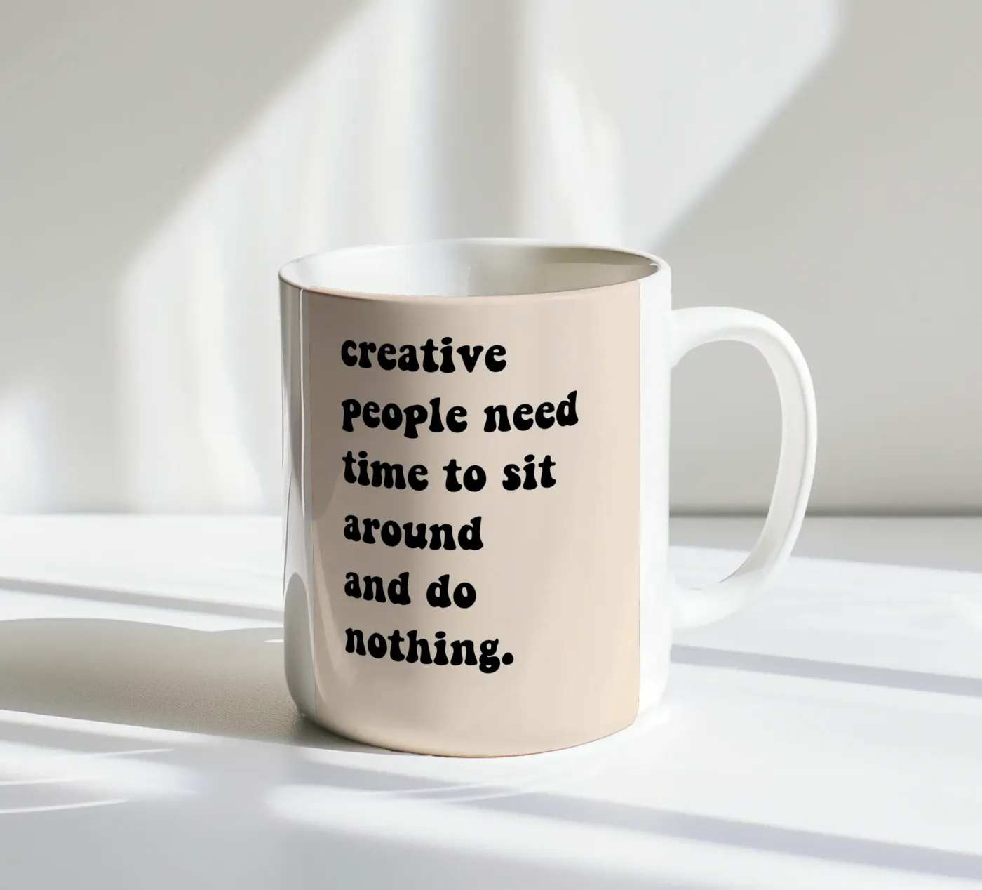 Do nothing... ceramic mug by Hej Ibiza by Ute Arnold