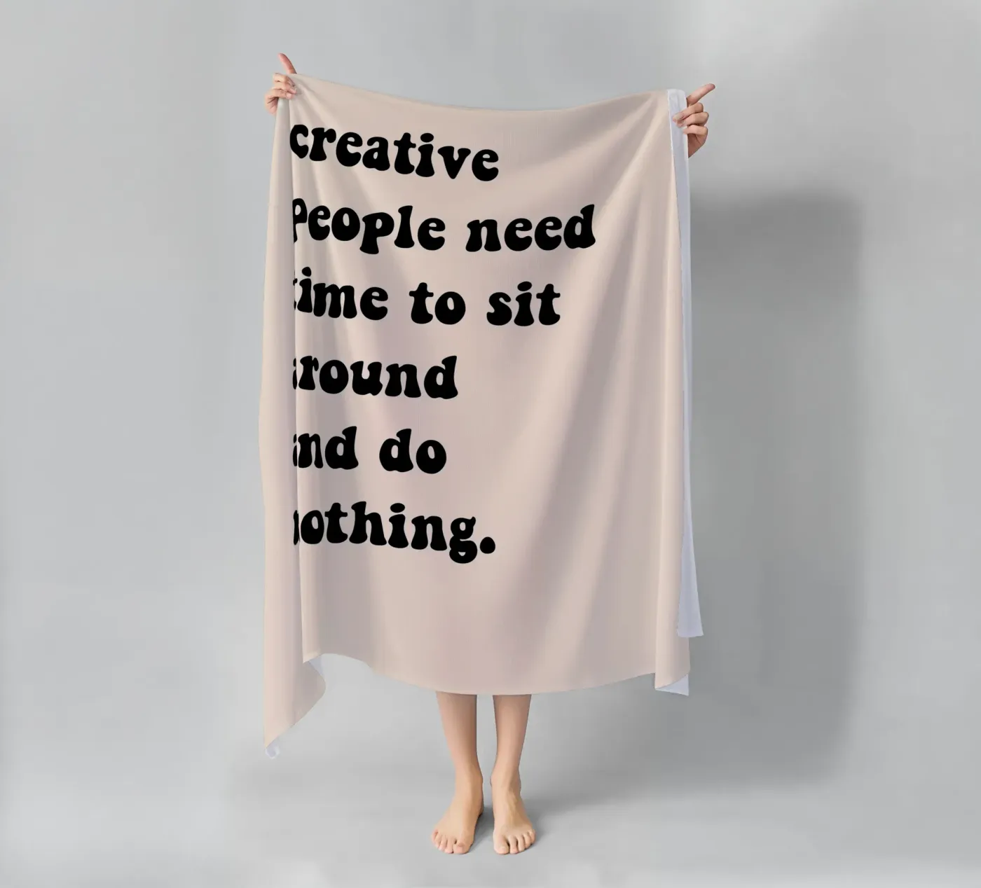 Do nothing... strandhanddoek van Hej Ibiza by Ute Arnold