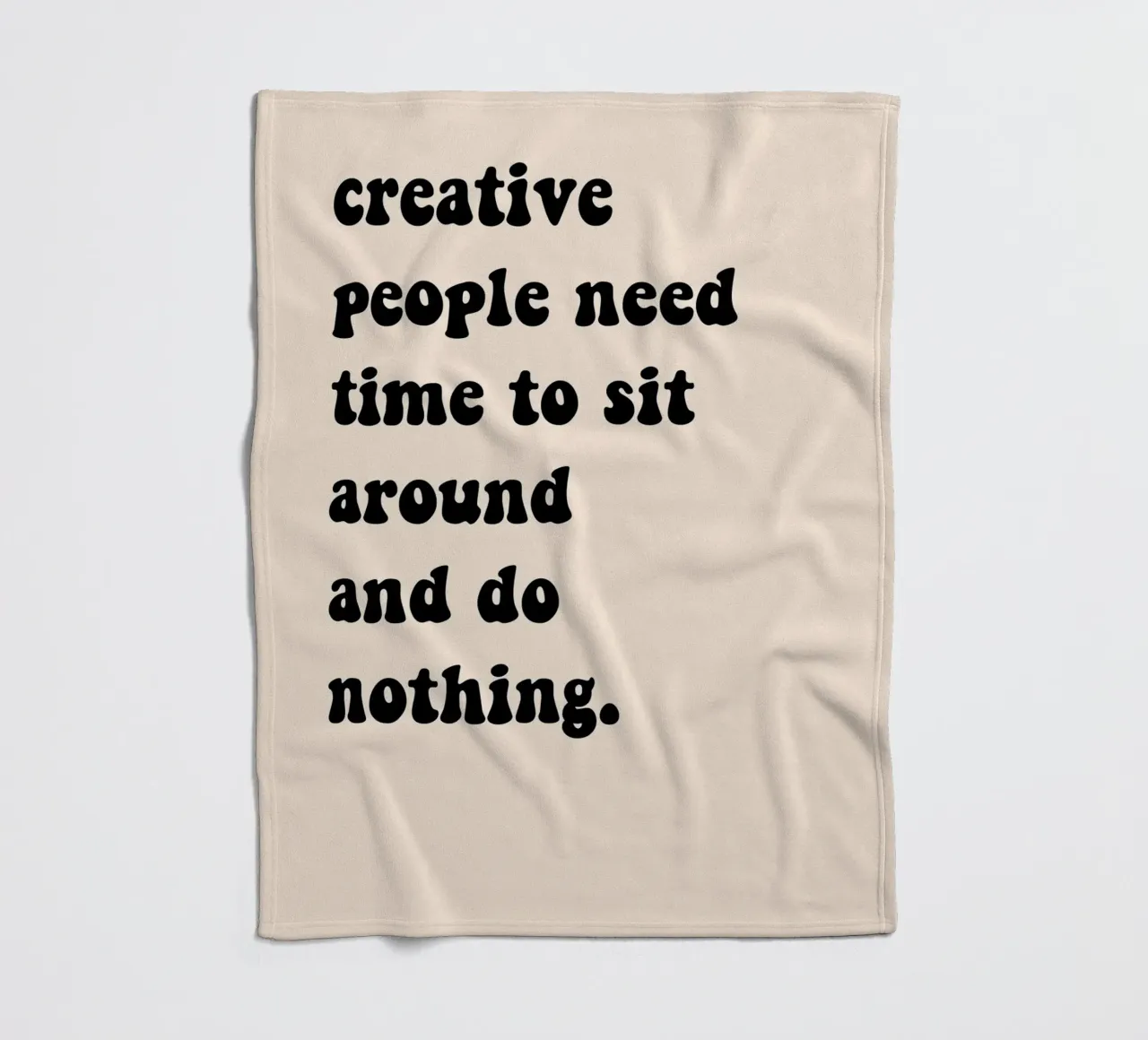 Do nothing... fleece blanket by Hej Ibiza by Ute Arnold