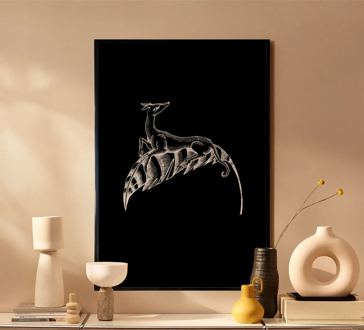Fly Dog Black poster da Daniela Roessler