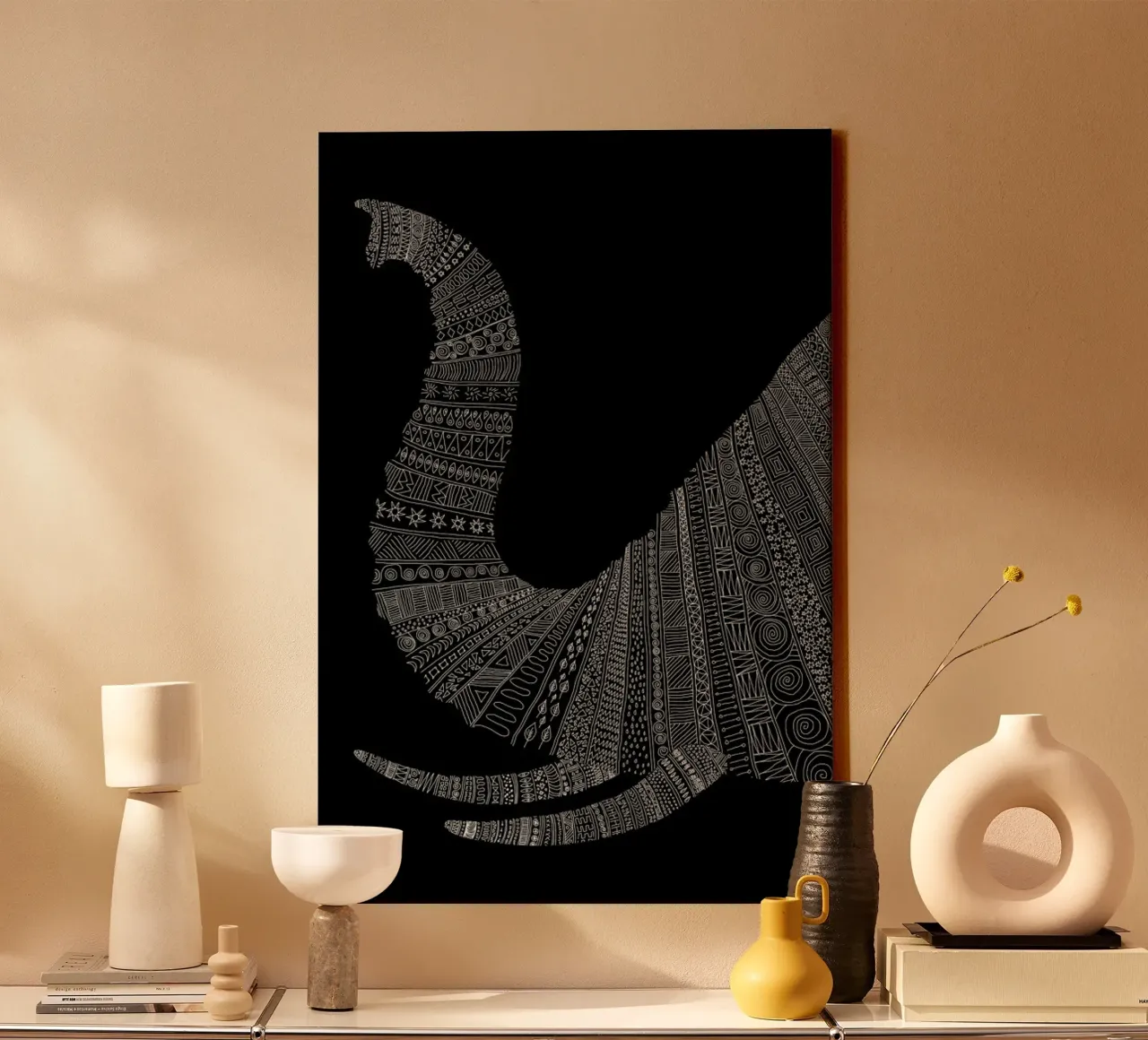 Elephant 02 tela con Cornice a cassetta da Florent Bodart