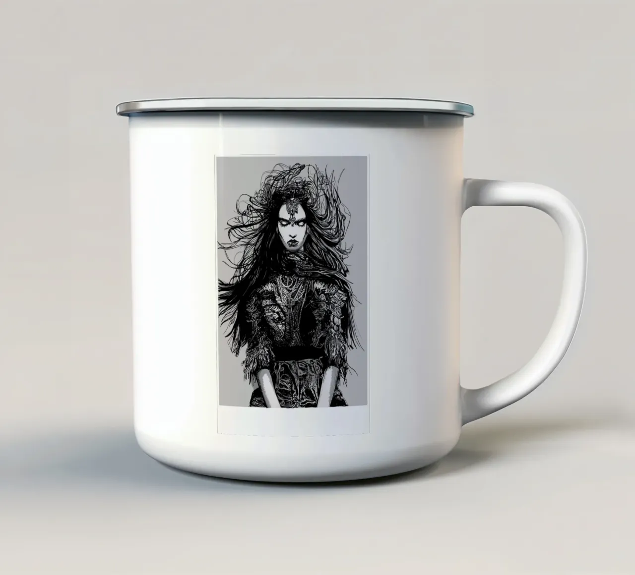 Warrior tazza in smalto da Agnes KR Patience