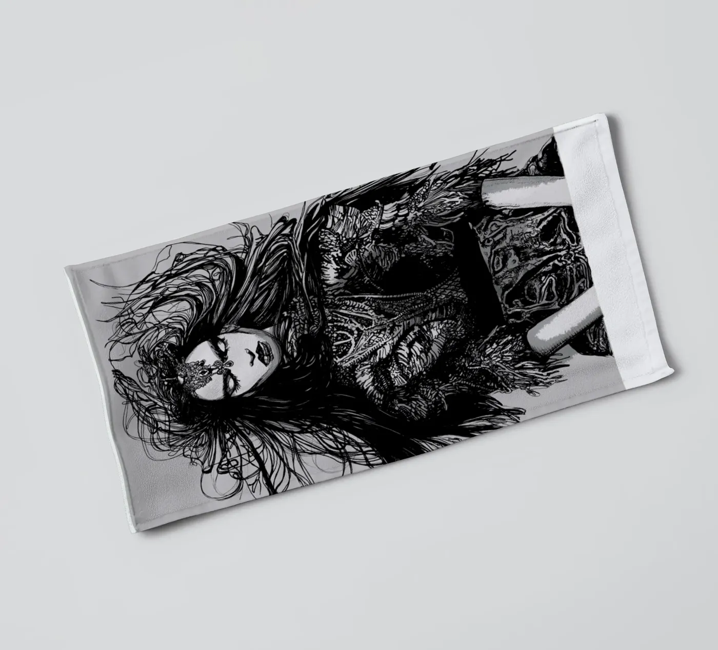 Warrior towel by Agnes KR Patience
