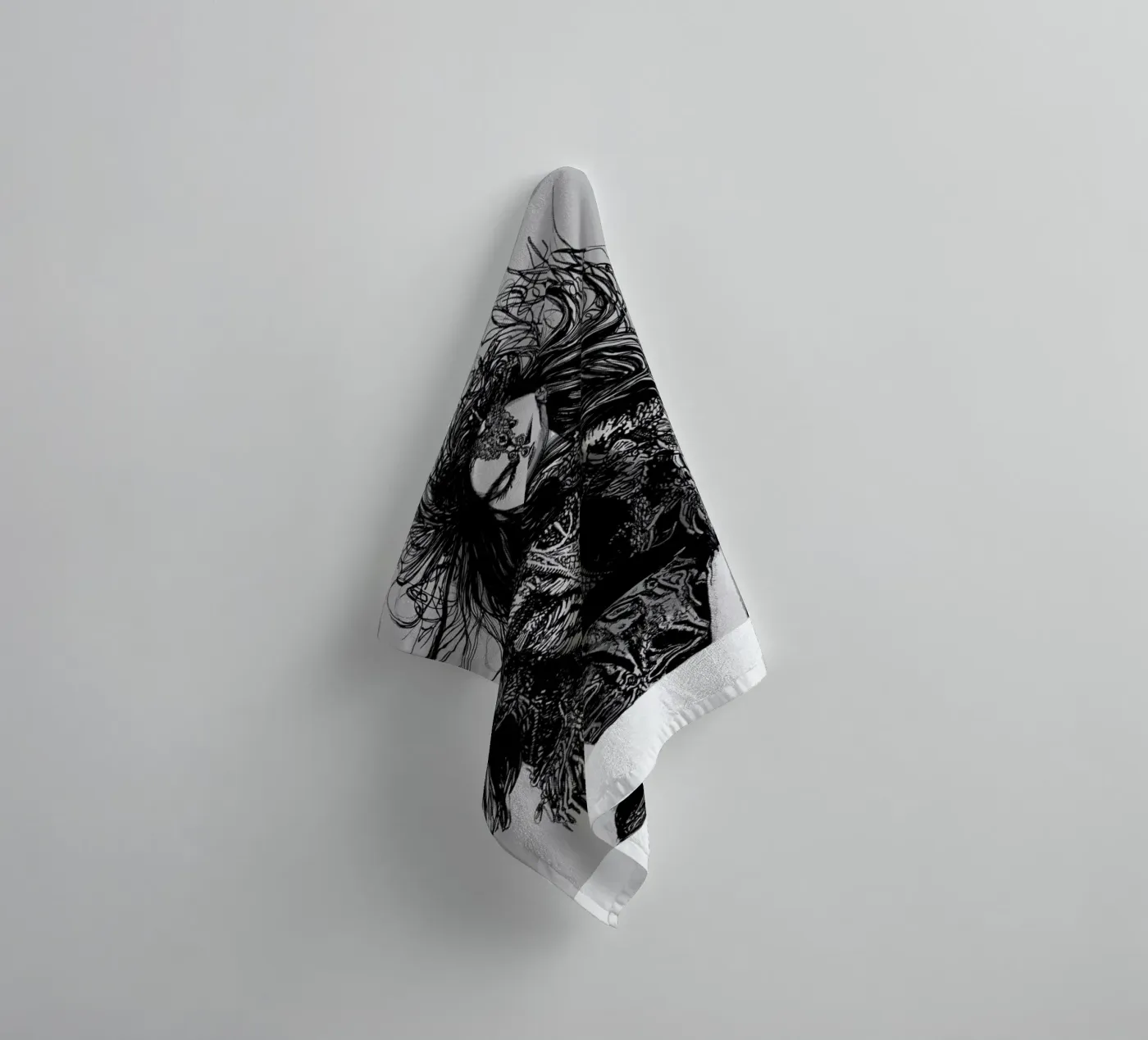 Warrior badhanddoek van Agnes KR Patience