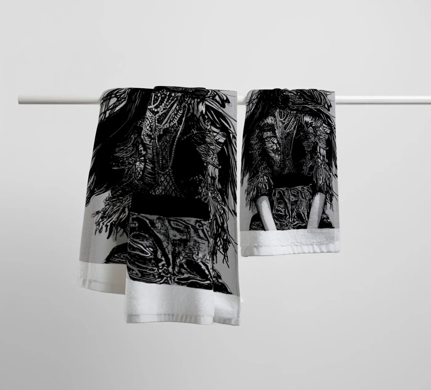 Warrior towel by Agnes KR Patience