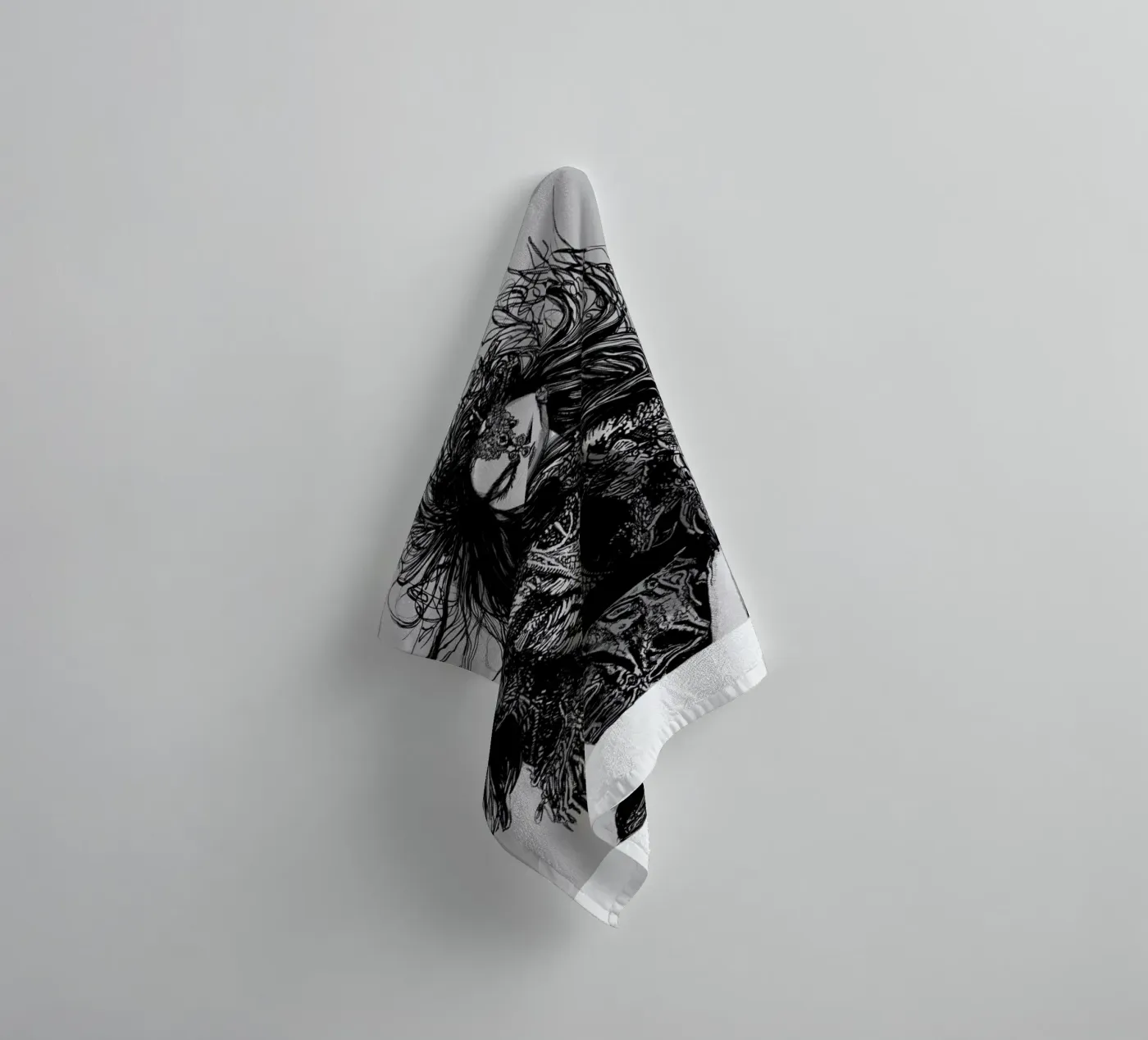 Warrior towel by Agnes KR Patience