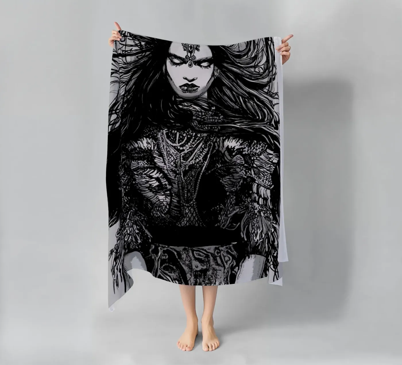 Warrior strandhanddoek van Agnes KR Patience