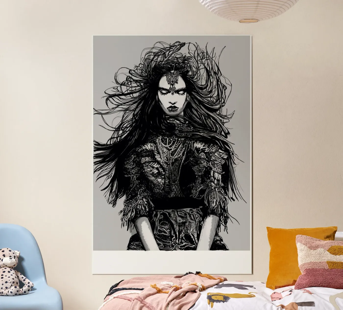 Warrior poster van Agnes KR Patience