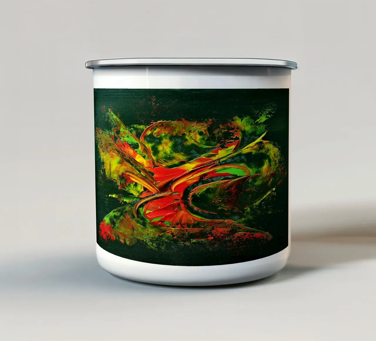 IDEAL GIFT 145 tazza in smalto da Thierry Vobmann Abstract painting