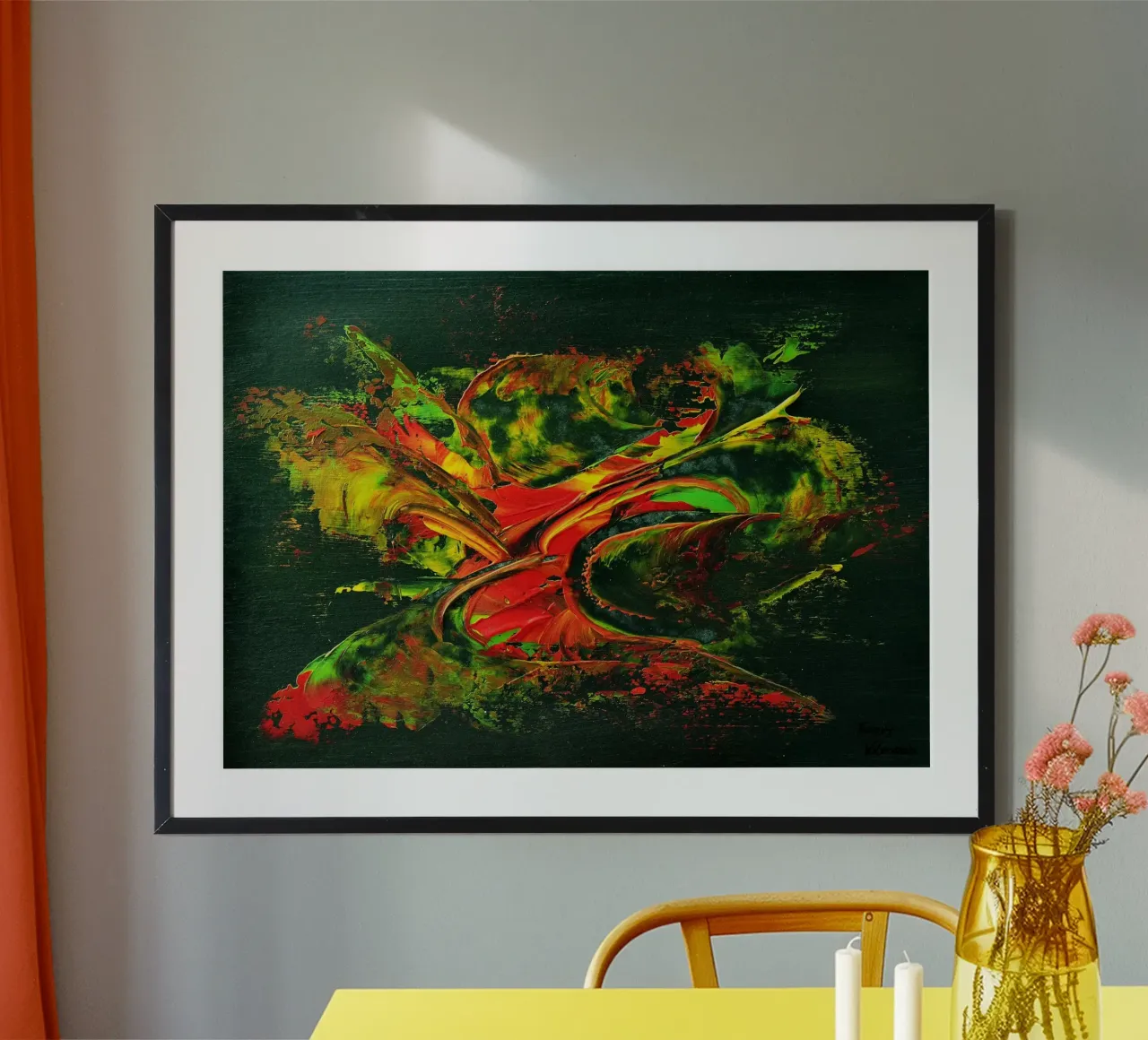 IDEAL GIFT 145 poster con telaio in alluminio da Thierry Vobmann Abstract painting