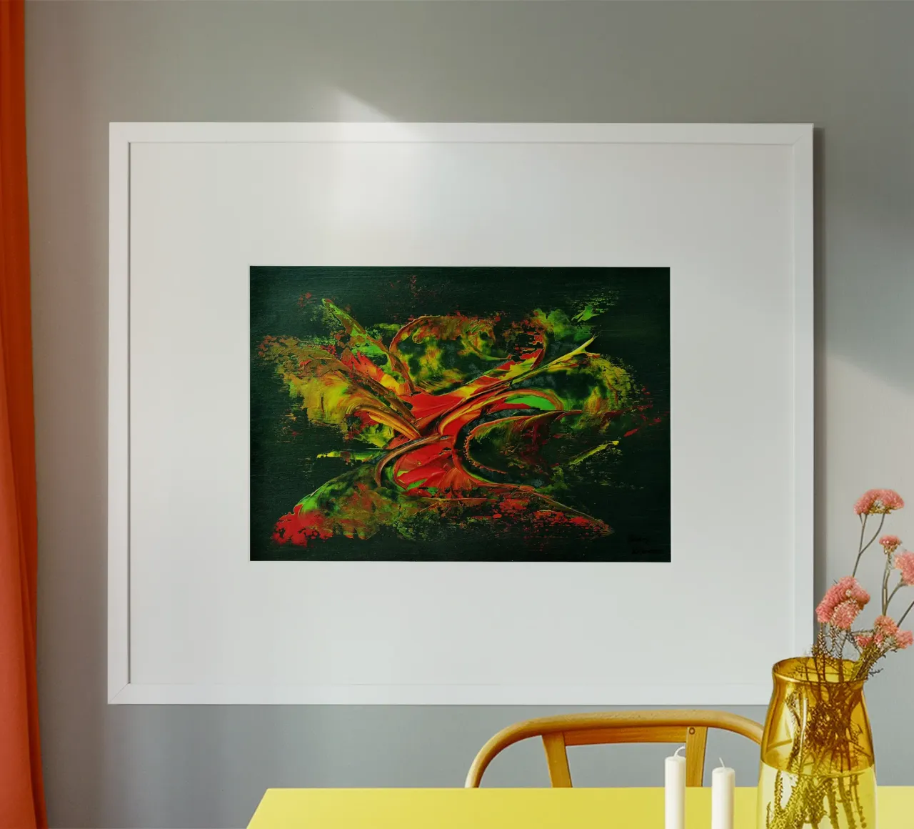 IDEAL GIFT 145 poster con telaio in alluminio da Thierry Vobmann Abstract painting