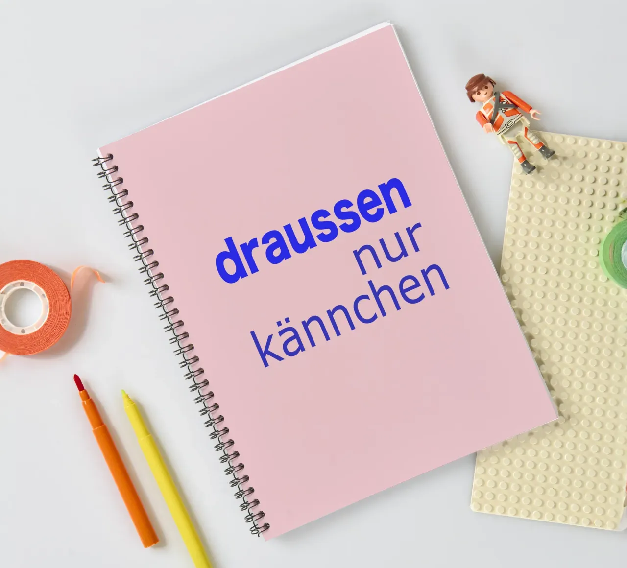 draussen nur Kännchen spiral notebook by Hej Ibiza by Ute Arnold