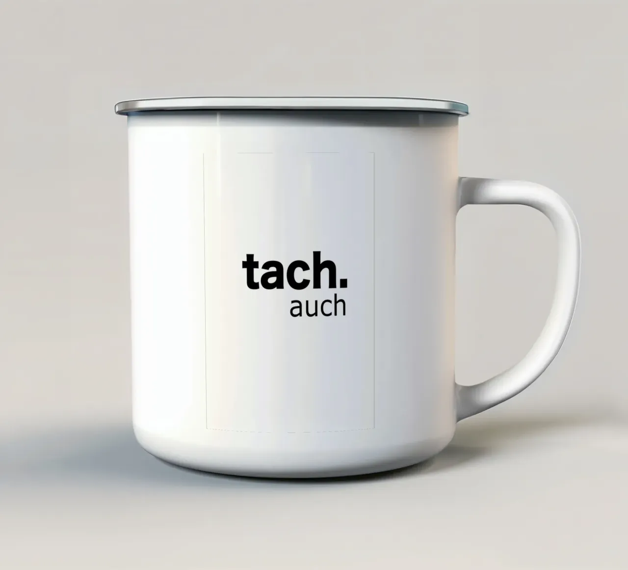 tach auch taza de esmalte de Hej Ibiza by Ute Arnold