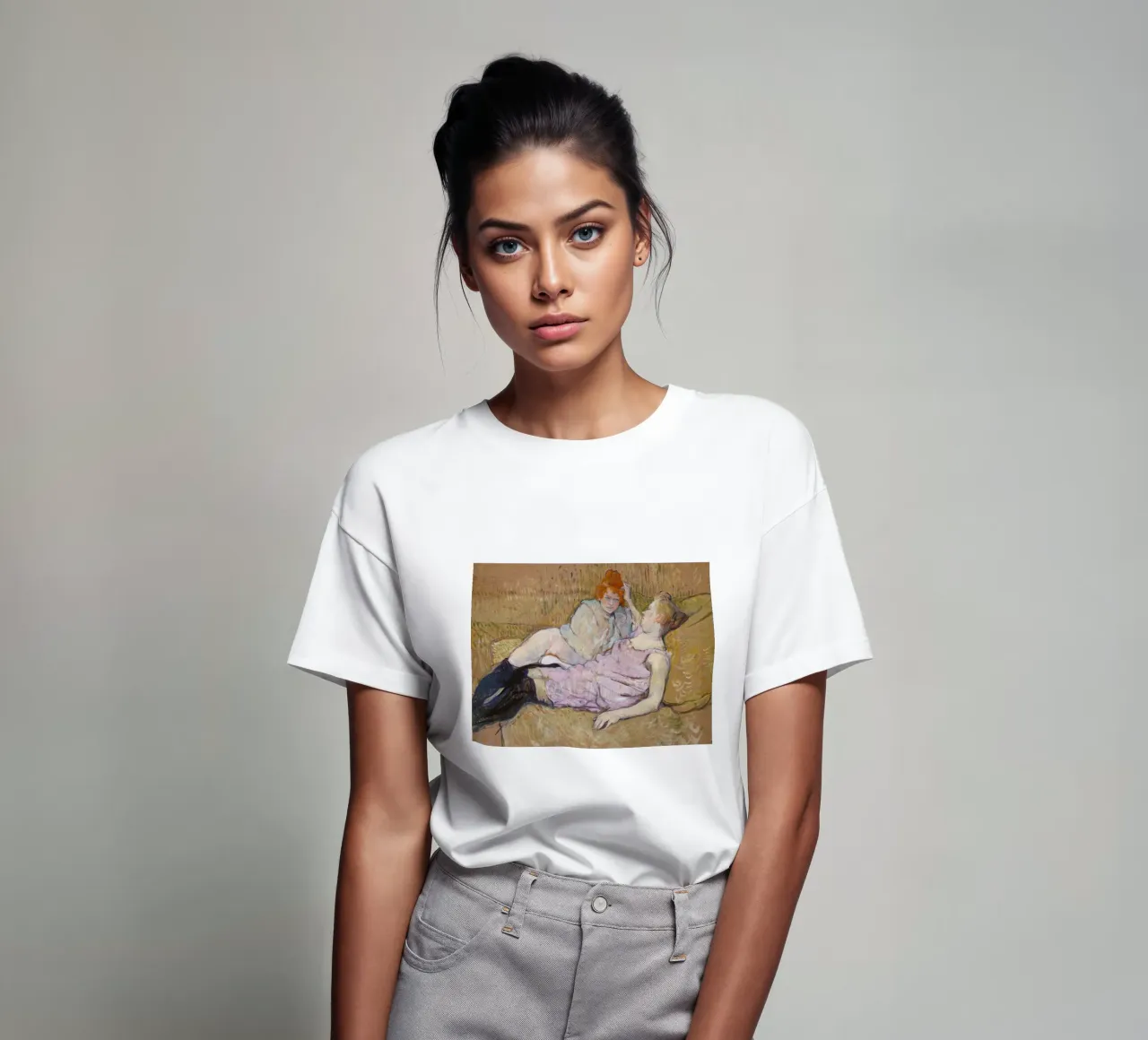 Henri de Toulouse-Lautrec - The sofa t-shirt by Timeless Artworks