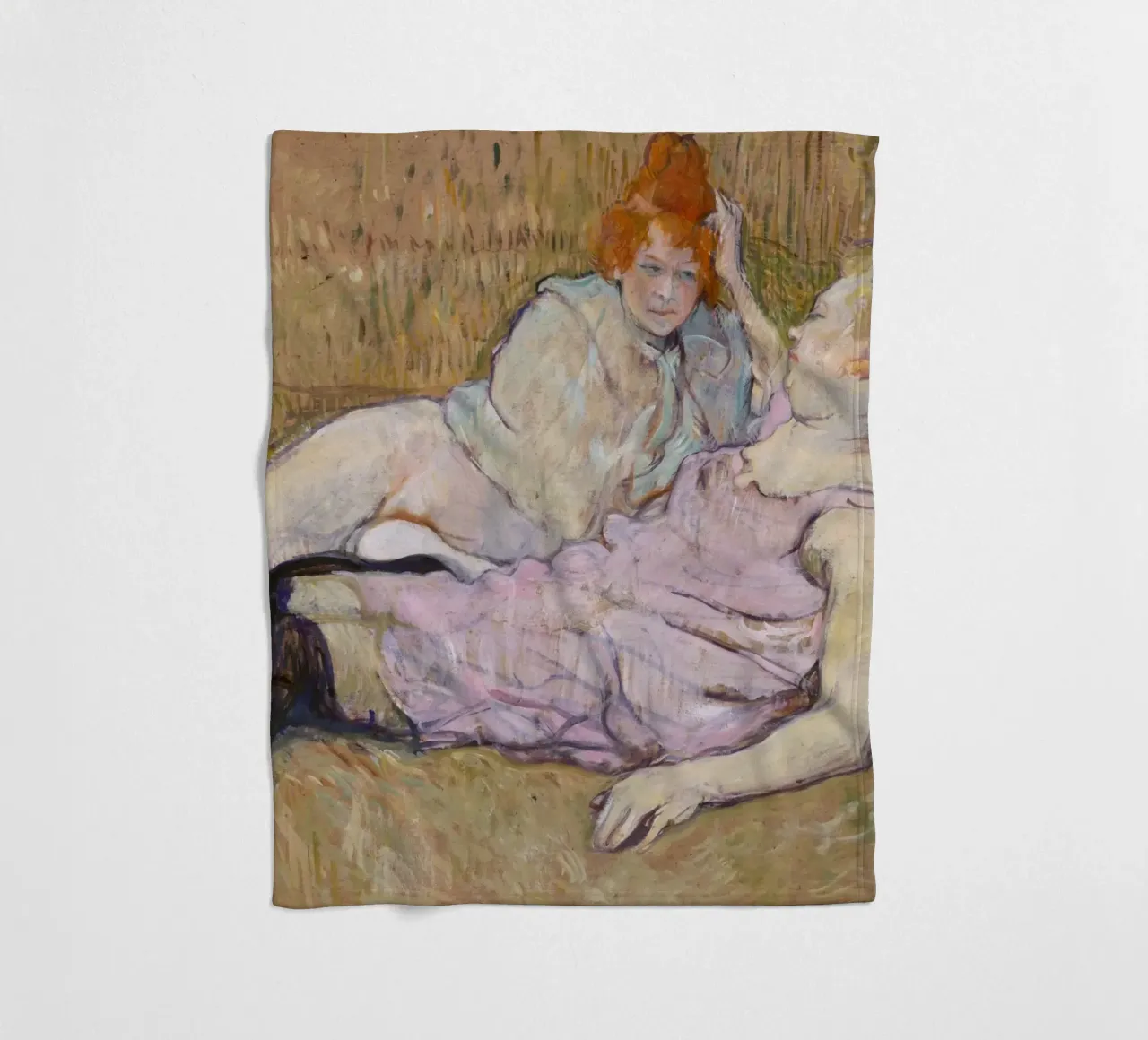 Henri de Toulouse-Lautrec - The sofa fleece blanket by Timeless Artworks