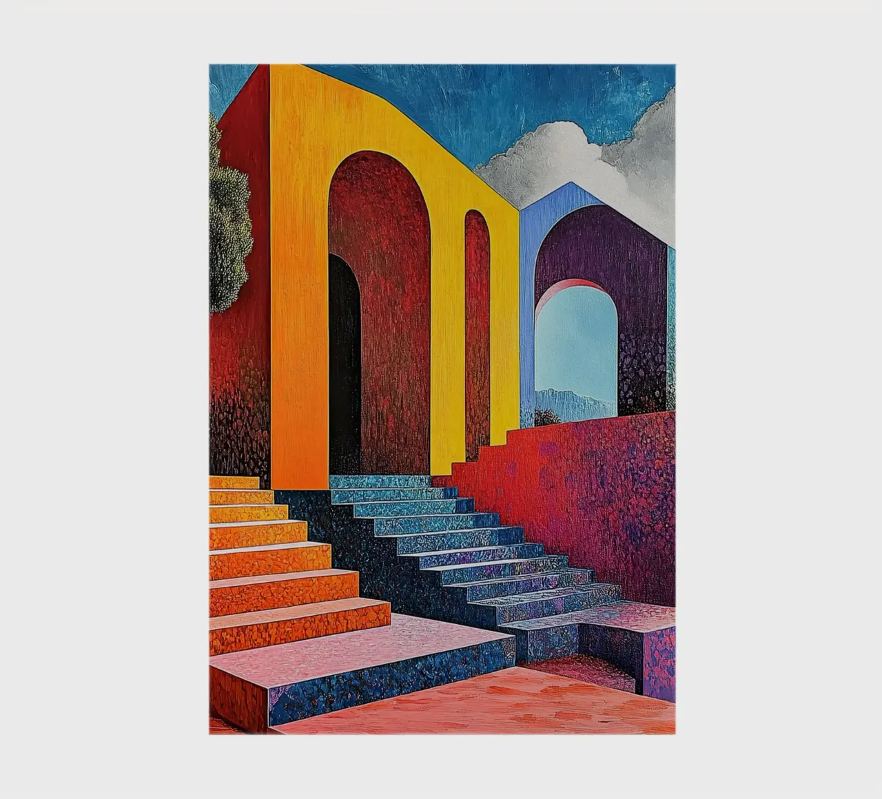 Surrealism Architecture Design Geometry notebook by Nikis Art Studio