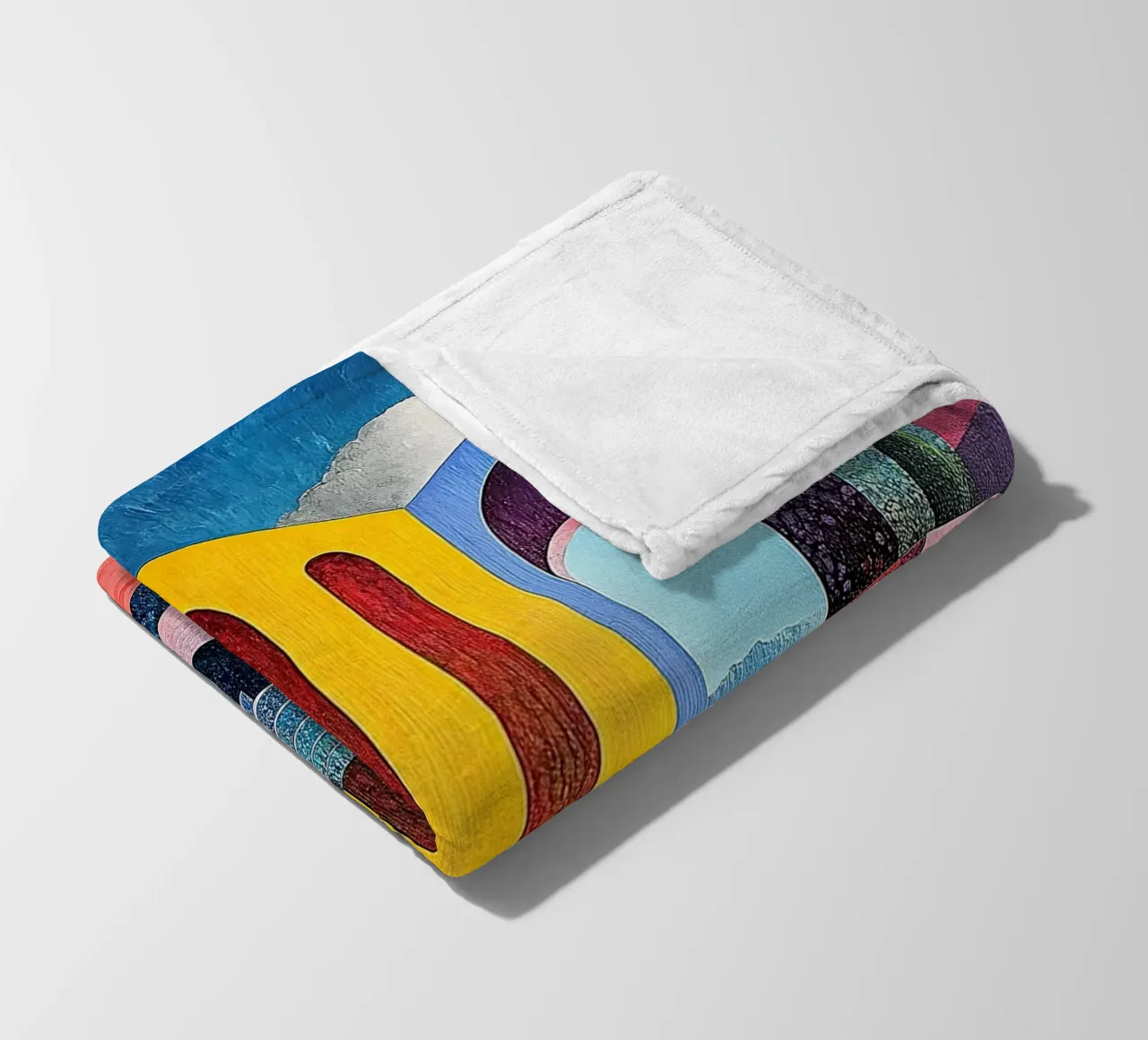 Surrealism Architecture Design Geometry fleece blanket by Nikis Art Studio