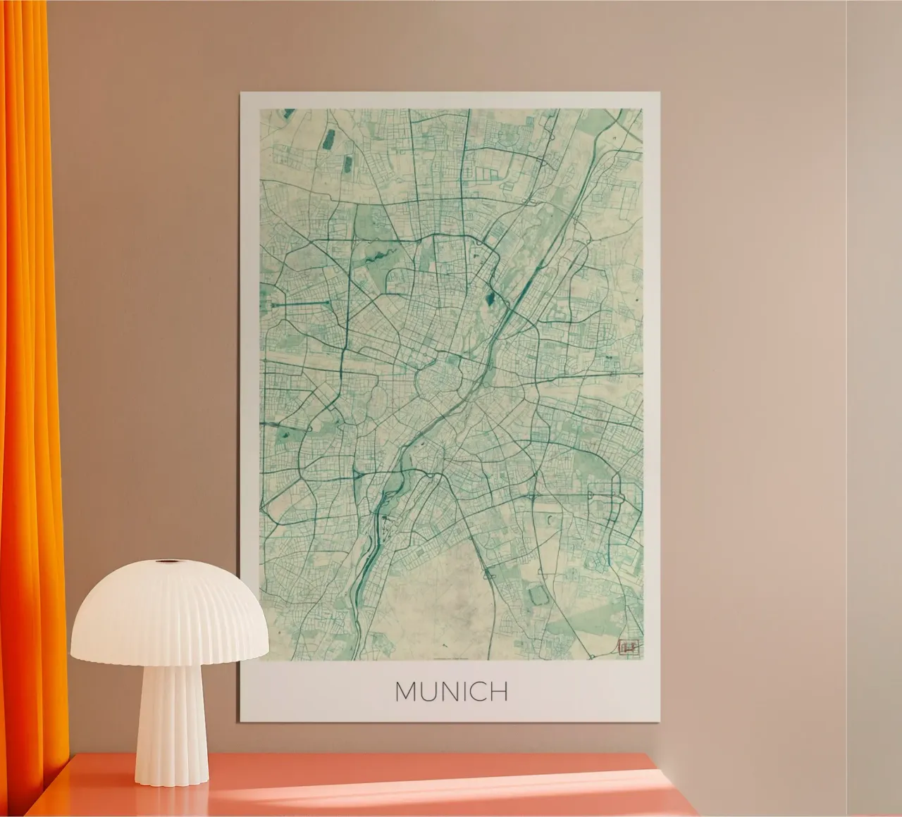 Munich Vintage poster con telaio in alluminio da Hubert Roguski