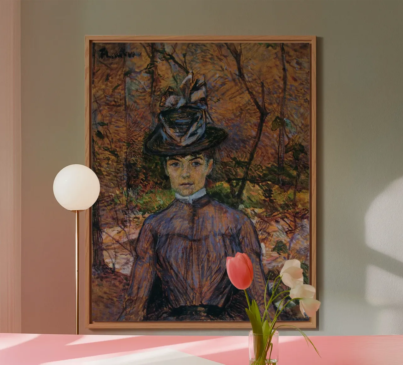 Henri de Toulouse-Lautrec - Ritratto di Suzanne Valadon alluminio dibond da Timeless Artworks