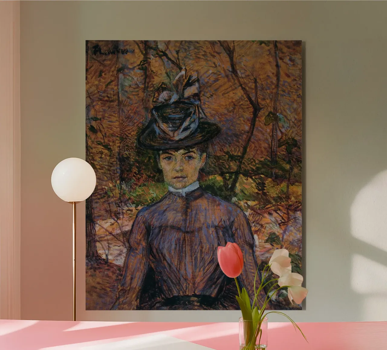 Henri de Toulouse-Lautrec - Ritratto di Suzanne Valadon alluminio dibond da Timeless Artworks