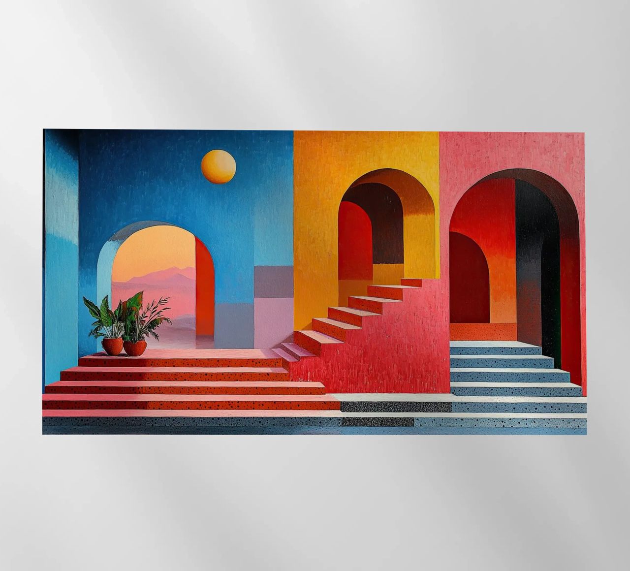 Surrealism Architecture Design Geometry backlit film by Nikis Art Studio