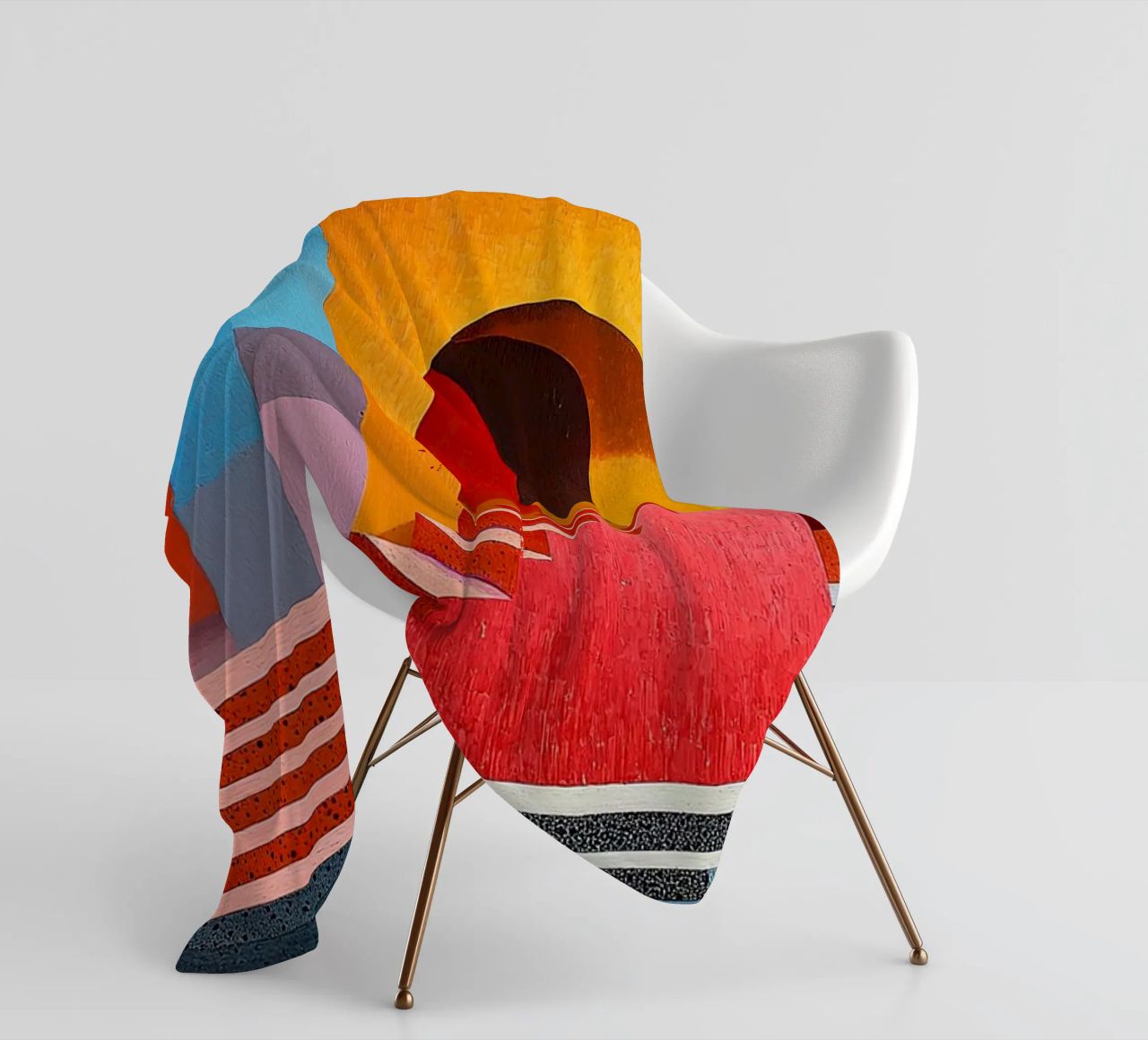 Surrealism Architecture Design Geometry fleece blanket by Nikis Art Studio
