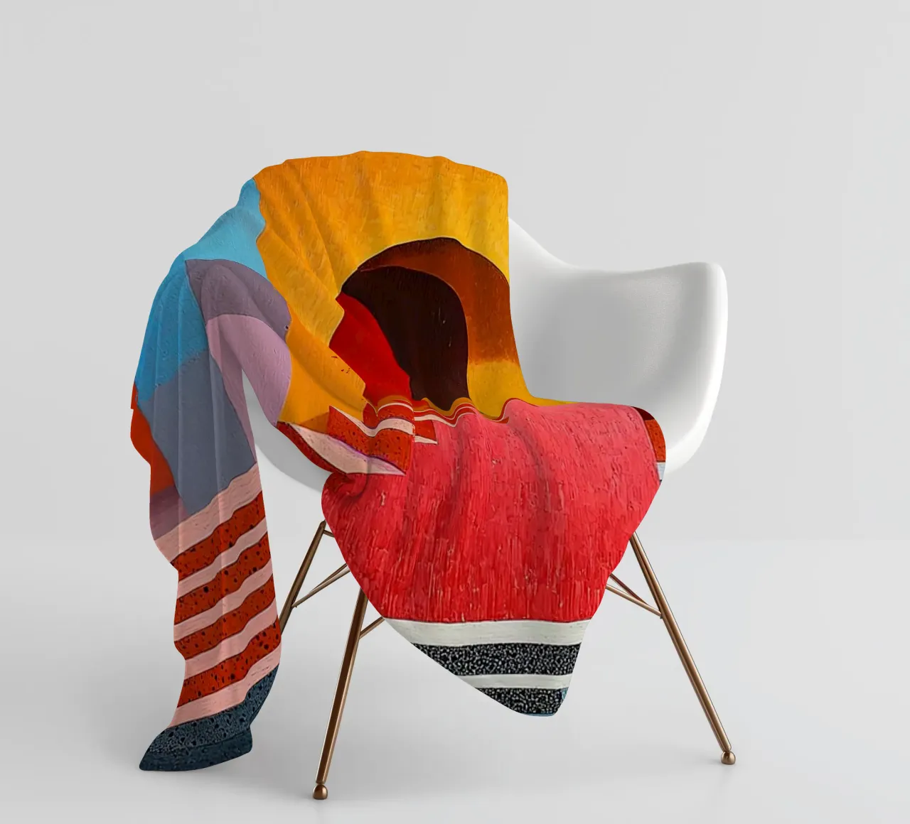 Surrealismus Architektur Design Geometrie Fleecedecke von Nikis Art Studio
