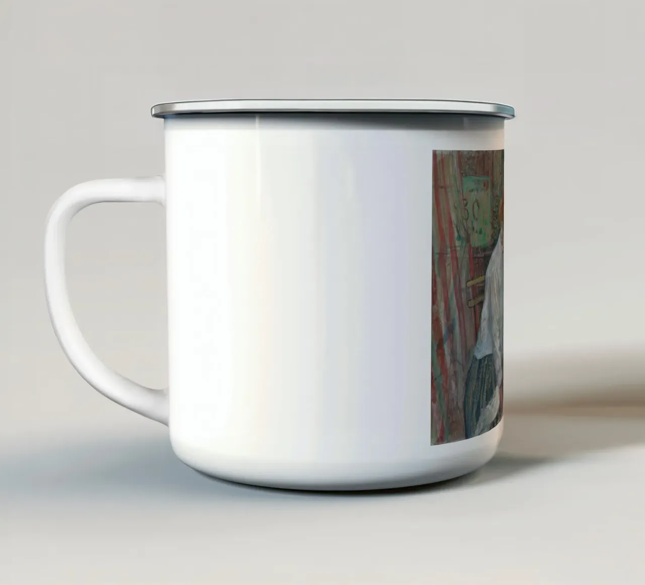 Henri de Toulouse-Lautrec - Al caffè La Mie tazza in smalto da Timeless Artworks