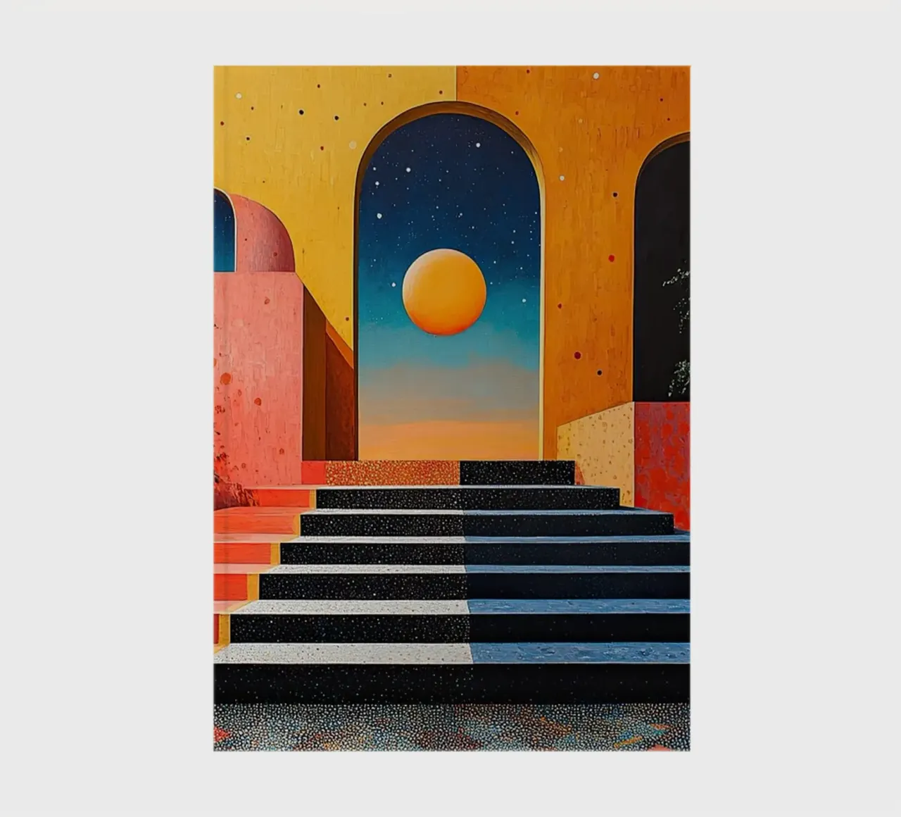 Surrealism Architecture Design Geometry notebook by Nikis Art Studio