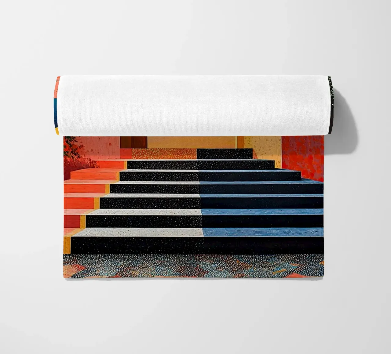 Surrealism Architecture Design Geometry beach towel by Nikis Art Studio