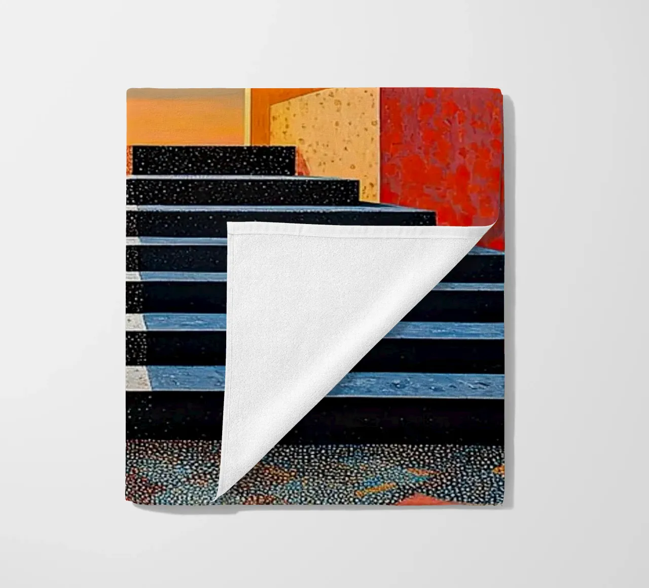 Surrealism Architecture Design Geometry beach towel by Nikis Art Studio