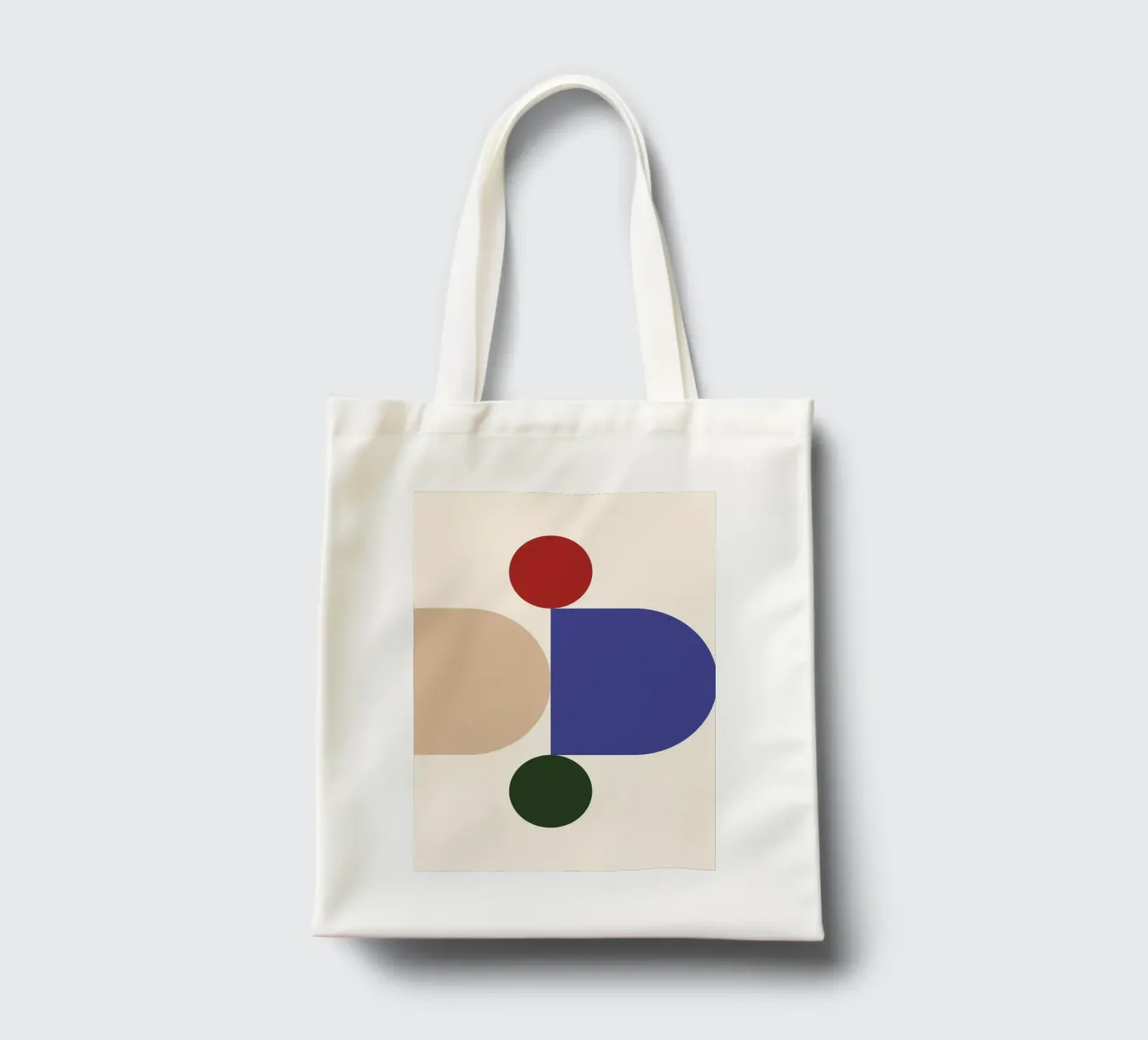"Balanced Forms" – Modern Geometric Abstract Print Jutebeutel von PrintCessStudio