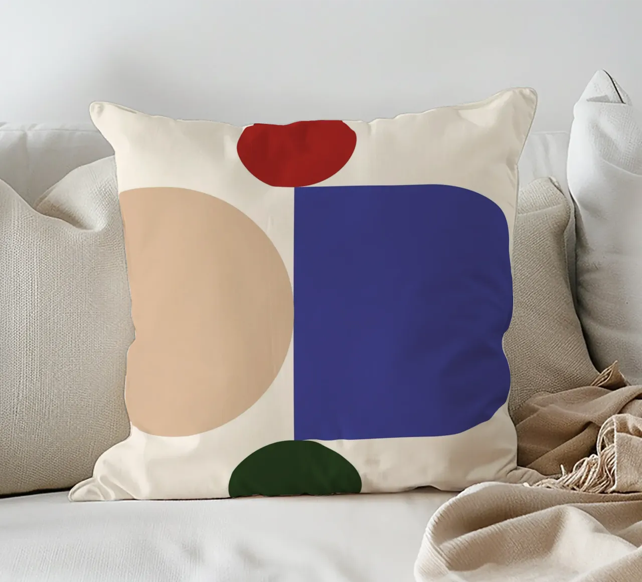 "Balanced Forms" – Modern Geometric Abstract Print coussin de PrintCessStudio