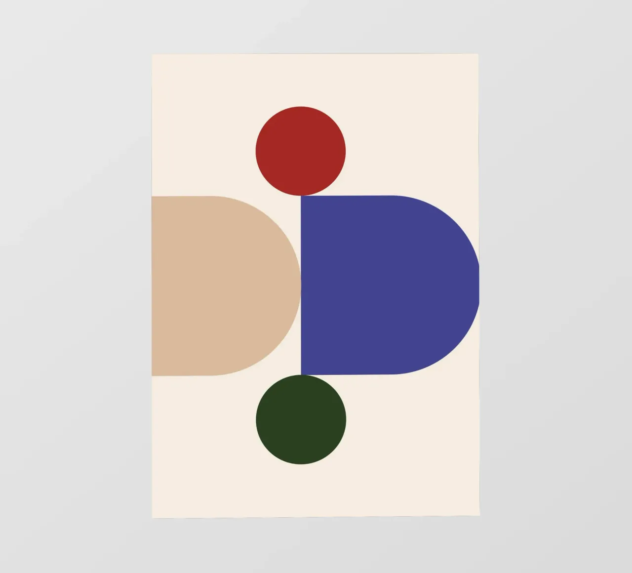 "Balanced Forms" – Modern Geometric Abstract Print papel para pared de PrintCessStudio