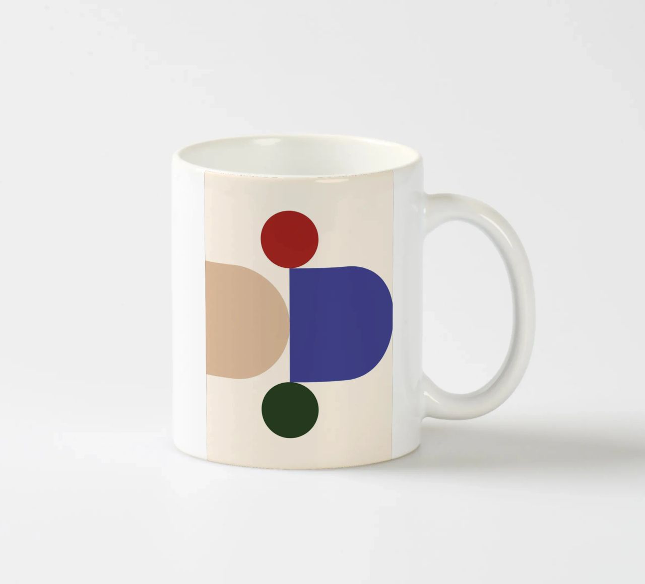 "Balanced Forms" – Modern Geometric Abstract Print tazza in ceramica da PrintCessStudio
