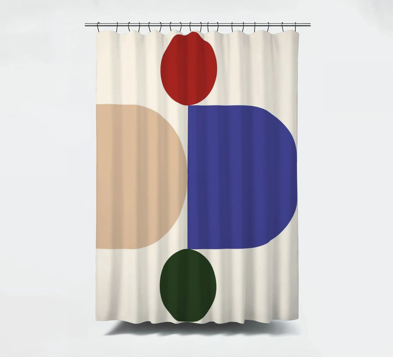 "Balanced Forms" – Modern Geometric Abstract Print tenda da doccia da PrintCessStudio