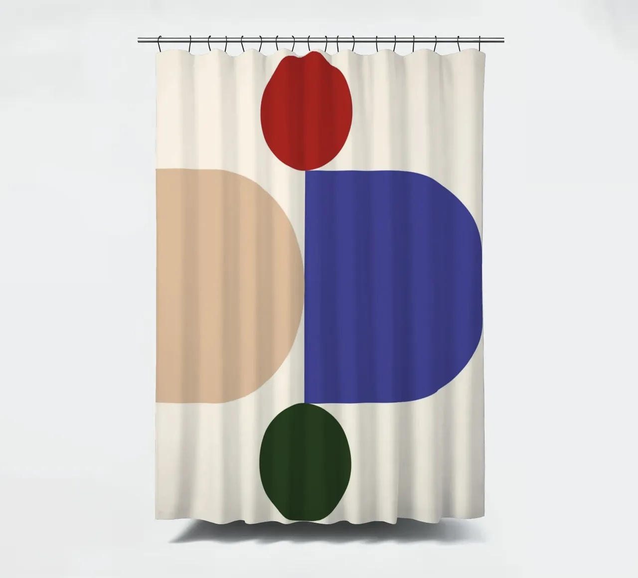 "Balanced Forms" – Modern Geometric Abstract Print Duschvorhang von PrintCessStudio